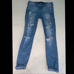 Blue Ripped Skinny Jeans